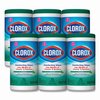 Clorox Towels & Wipes, White, Canister, Non-Woven Fiber, 75 Wipes, Fresh Scent, 6 PK CLO 01656